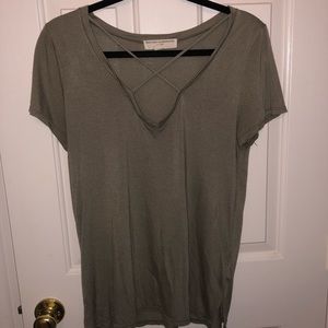 Urban Outfitters cross neck tee